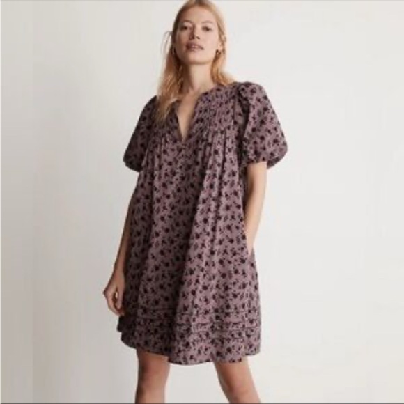Madewell Dresses & Skirts - Madewell Floral Puff Sleeve Dress